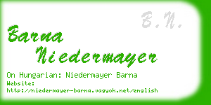 barna niedermayer business card